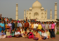 India Taj Mahal Indian tourists