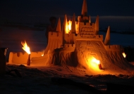 Boracay Sand castle at night