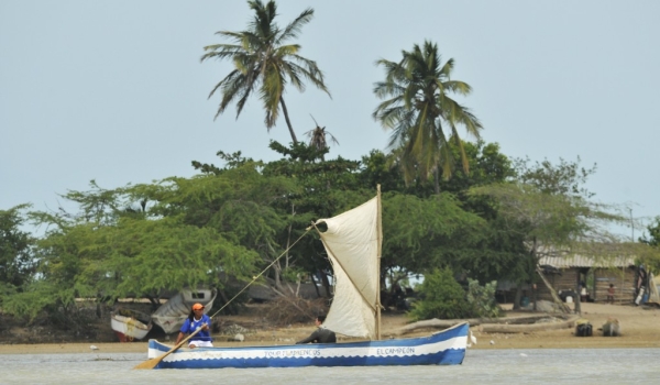 Lagoon boat near Riohacha