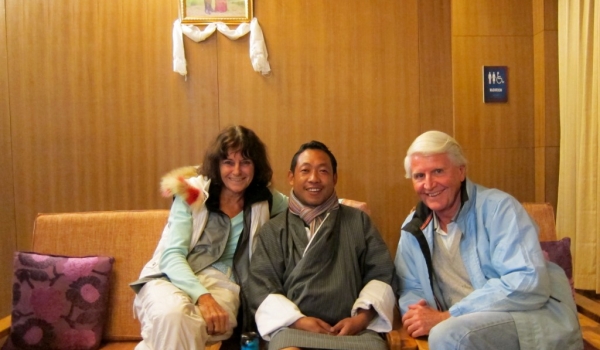 Meeting the Bhutan guide