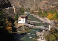 Iron bridge over Paro river