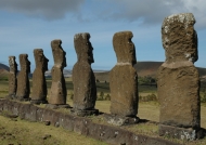 Akivi-7 Moai facing the sea