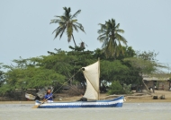 Lagoon boat near Riohacha
