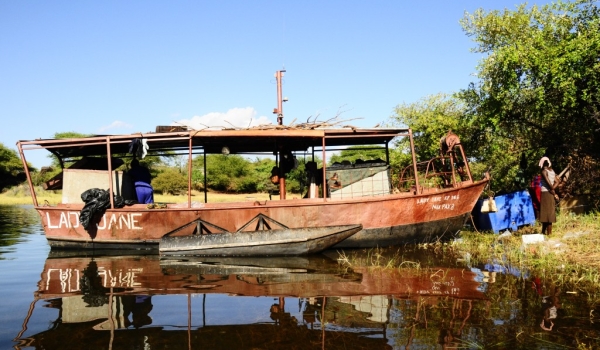 Old boat near the village