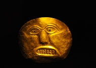 Gold funeral mask