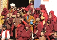 Buddhist monks gathering