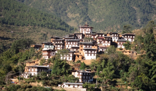 Village on a hillside