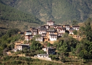 Village on a hillside