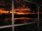 Sunrise on a peacefull South Luangwa River Lagoon